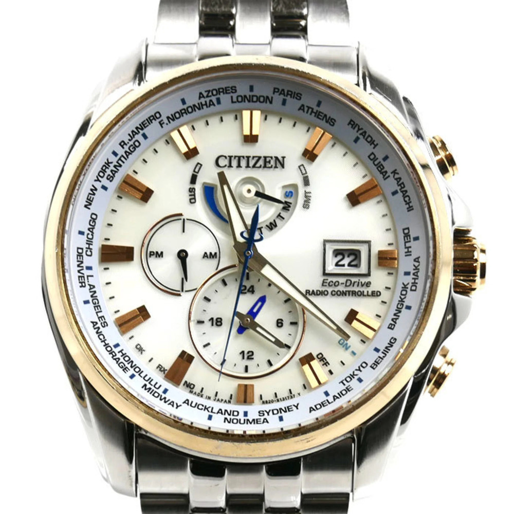 CITIZEN Eco-Drive Double Direct Flight Solar Watch AT9064-53A H820-T021701 Ra...